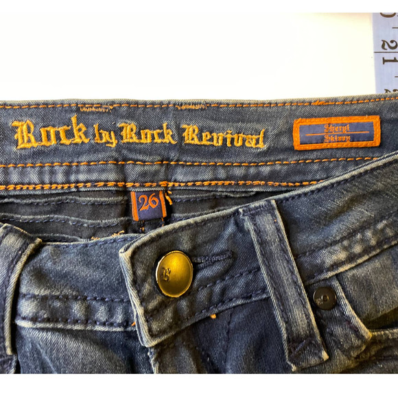 Rock Revival Rock Sheryl Skinny Jeans Womens Size 26x32 - Picture 2 of 7